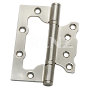 Картинка Петля стальная (БЕЗ ВРЕЗКИ) RENZ 100- 2BB FH SN 2 подшипника плоский колпачок никель матовый